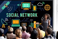 Social Network Sharing Online Communication Concept