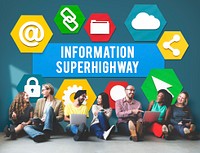 Information Super Highway Communication Network Concept