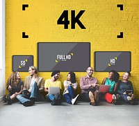 4K Digital Entertainment Media Streaming Tv Concept