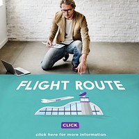 Flight Route Business Trip Flights Travel Concept