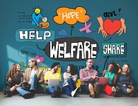 Welfare Help Giving Hands Aid Concept
