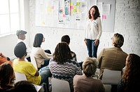 A group of diverse audience in a meeting