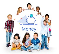 Piggy Bank Money Savings Future Investment Word Graphic
