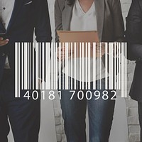 Barcode Label Business People Graphic Concept