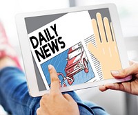 Daily News Announcement Communication Report Concept