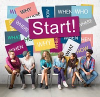 Start Beginning Startup Launch Forward Motivation Concept