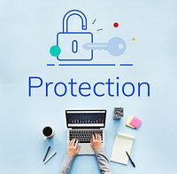 Lock Key Data Protection Security Graphic