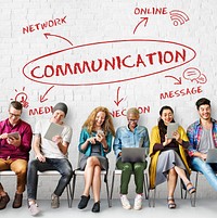 Social Media Communication Connection Network Concept