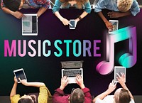 Audio Store Music Note Icon Graphic Concept