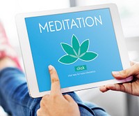 Meditation Healthcare Lotus Flower Graphic Concept