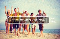 Here Comes The Sun Freedom Happiness Join Concept