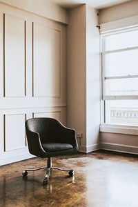 A chair in a living room