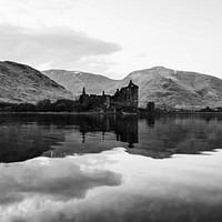 Kilchurn Castle reflected on Loch Awe in Scotland