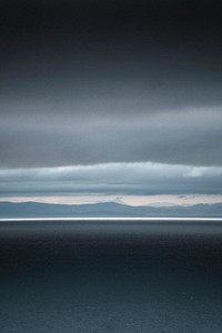 Cloudy scene of Talisker Bay on the Isle of Skye, Scotland