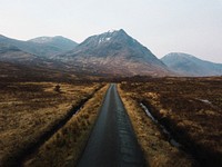 Mountain pass at Glen Coe in Scotland