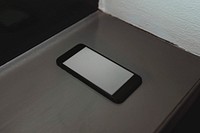 Gray mobile phone screen mockup