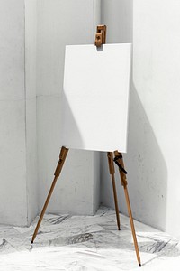 Floral painting canvas on a stand