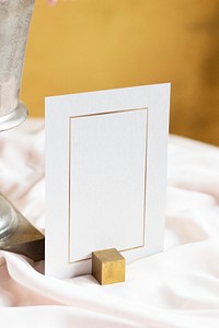 Card mockup on a table