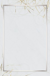 Rectangle silver frame with party streamer mockup
