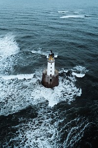 Rattray Head lighthouse at Aberdeenshire coast, Scotland