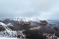 HIking in Reinebringen in the Lofoten Islands, Norway