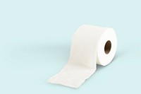 Toilet paper on a blue background