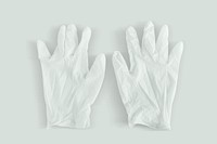White latex gloves to prevent coronavirus contamination