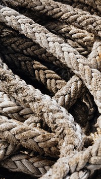 Old weathered harbor ropes mobile wallpaper