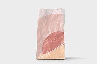 Pink recycle paper bag photo