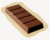 Chocolate bar, food and beverage, ripped paper design