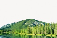 Mountain collage element, beautiful scenery psd