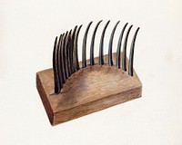 Comb, for agricultural use (ca. 1935) by Charlotte Winter. Original from The National Gallery of Art. Digitally enhanced by rawpixel.