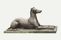 Vintage Greyhound illustration vector, remixed from the artwork by George Constantine