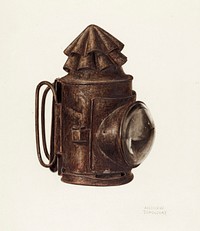 Tin Spot Lamp (ca.1939) by Andrew Topolosky. Original from The National Gallery of Art. Digitally enhanced by rawpixel.
