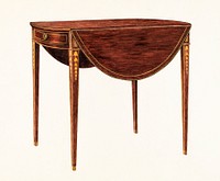 Pembroke Table (c. 1937) by Ulrich Fischer. Original from The National Gallery of Art. Digitally enhanced by rawpixel.