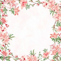 Frame peach blossom art print, remix from artworks by Megata Morikaga