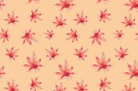 Japanese floral pattern vector background, remix from artworks by Megata Morikaga
