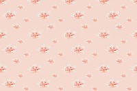 Vintage floral pattern vector background, remix from artworks by Megata Morikagaa