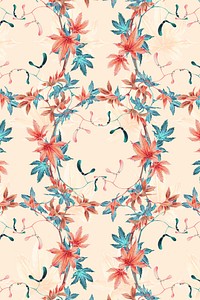 Maple leaf pattern psd background, remix from artworks by Megata Morikaga