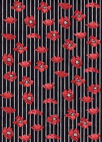 Red floral patterned background vector art nouveau style, remix from artworks by Ethel Reed