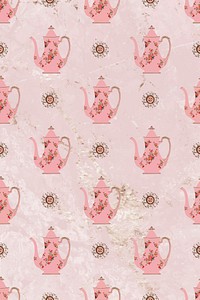 Vintage pitcher pattern background vector, remixed from Noritake factory tableware design