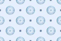 Vintage floral mandala psd pattern background in blue, remixed from Noritake factory china porcelain tableware design