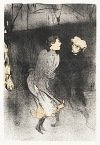 Rehearsal at the Folies-Berg&egrave;re, Emilenne D&rsquo;Alen&ccedil;on and Mariquita (1893) print in high resolution by Henri de Toulouse&ndash;Lautrec. Original from The Art Institute of Chicago. Digitally enhanced by rawpixel.