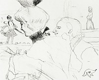 Couple at a Caf&eacute; Concert (1899) print by <a href="https://www.rawpixel.com/search/Henri%20de%20Toulouse-Lautrec?sort=curated&amp;page=1&amp;topic_group=_my_topics">Henri de Toulouse&ndash;Lautrec</a>. Original from The Art Institute of Chicago. Digitally enhanced by rawpixel.