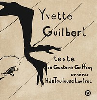 Yvette Guilbert (1894) print in high resolution by Henri de Toulouse&ndash;Lautrec.. Original from The Cleveland Museum of Art. Digitally enhanced by rawpixel.