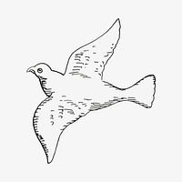 Dove vector vintage illustration, remixed from artworks from Leo Gestel
