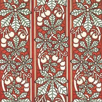 Art nouveau chestnut flower pattern design resource