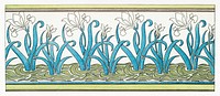 Art nouveau iris flower pattern design resource