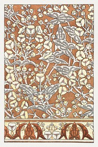Art nouveau arrowhead flower pattern design resource