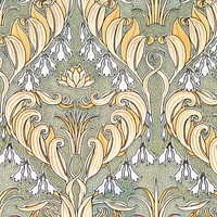 Art nouveau flower pattern design resource
